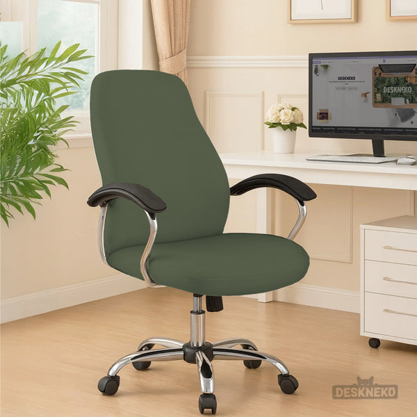 Warm Forest Green Office Chair Cover - Deskneko