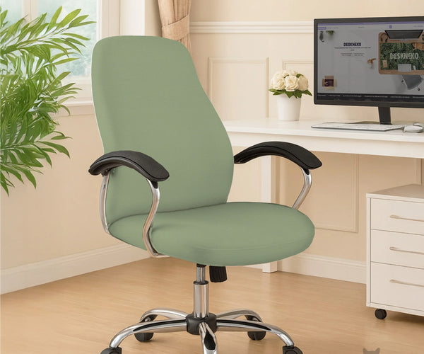 Sage Green Office Chair Cover - Deskneko