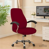 Burgundy office chair cover for desk chairs and home offices