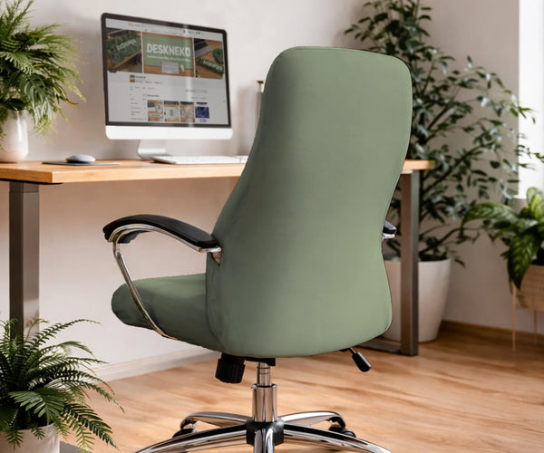 Soft Sage Green Office Chair Cover - Deskneko