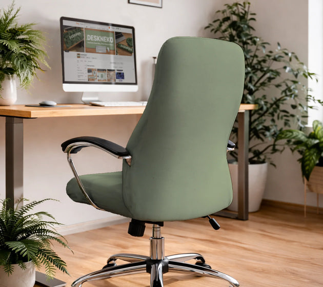 Soft sage green office chair cover