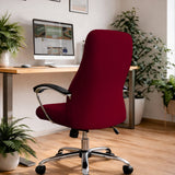 Burgundy office chair cover for desk chairs and home offices