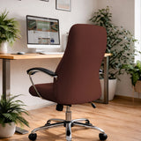 Mahogany brown desk chair cover