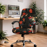 Japanese koi office chair cover