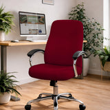 Burgundy office chair cover for desk chairs and home offices