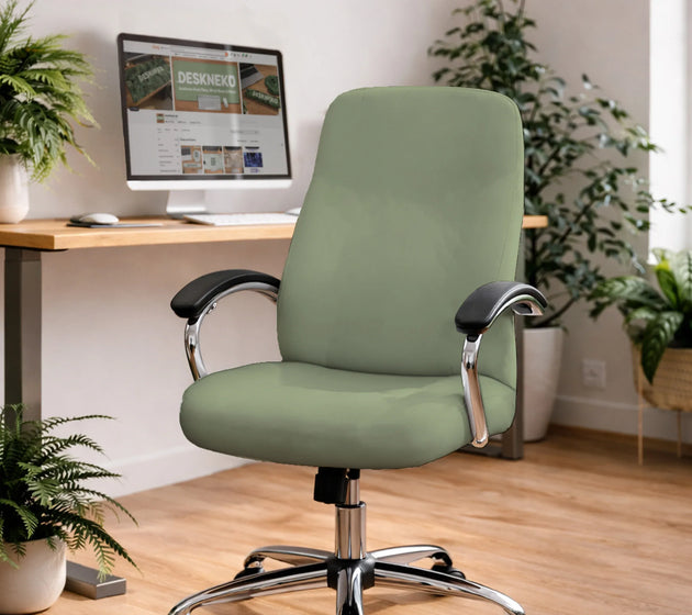 Soft sage green office chair cover