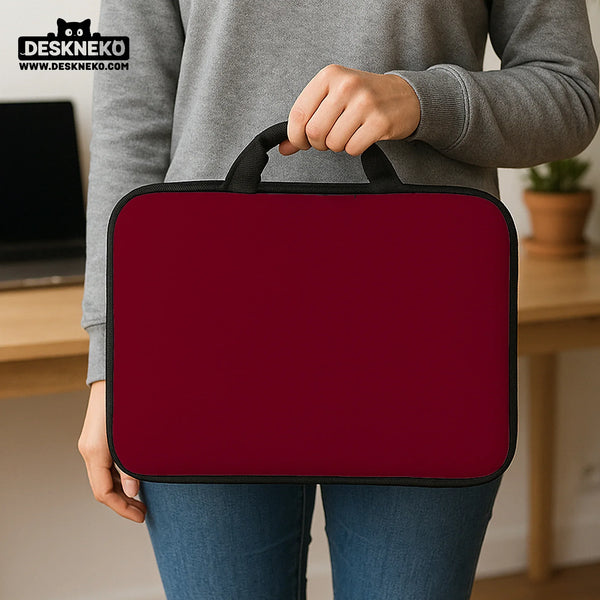 Burgundy Laptop Sleeve & Bag for MacBook and Notebooks - Deskneko