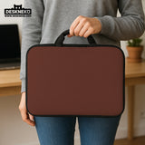 Mahogany laptop sleeve & bag, minimalist brown work case