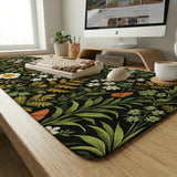 Dark botanical desk mat
