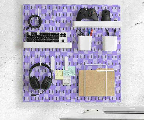 Cute Purple Pegboard - Deskneko