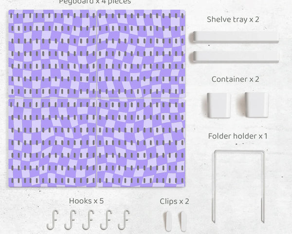Cute purple pegboard