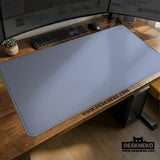 Pastel blue desk mat, periwinkle mousepad for clean desk setup