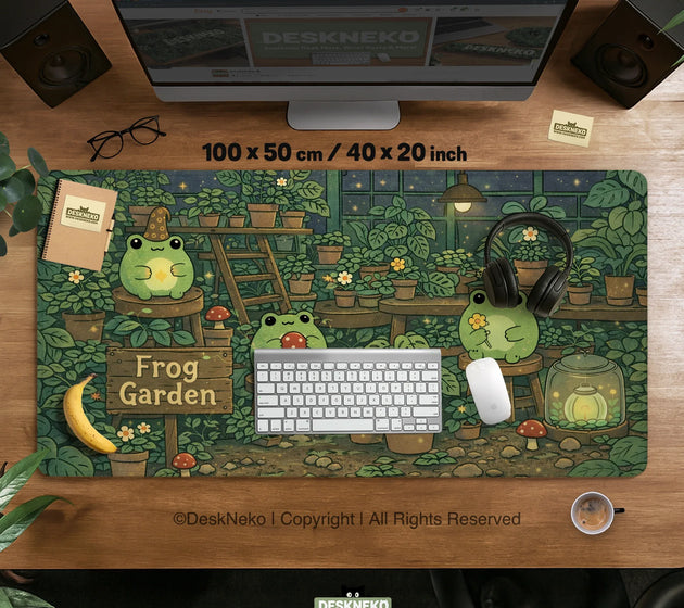 Frog garden deskmat