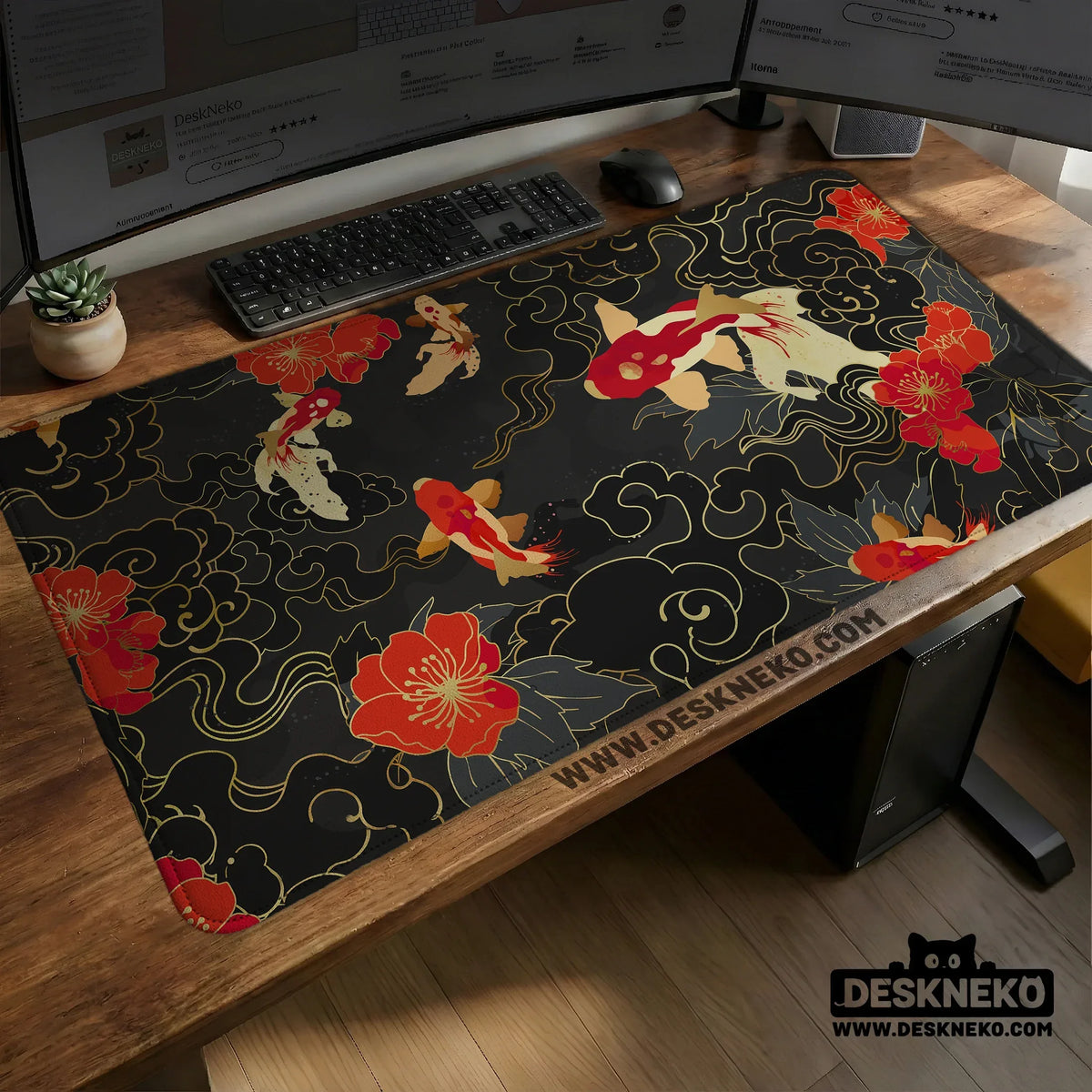 Koi Fish RGB Desk Mat - Deskneko