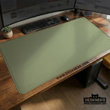 Sage green desk mat XXL extended mousepad for office and gaming