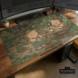 Kawaii bear ergonomic mousepad and keyboard wrist rest desk support