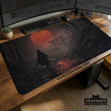 Crimson samurai eclipse desk mat mousepad