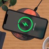 Samurai Red Moon Wireless Charger - Deskneko