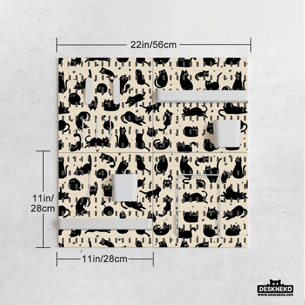 Black Cats Pegboard - Deskneko
