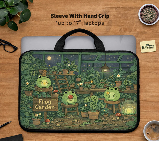 Frog Garden Laptop Sleeve - Deskneko