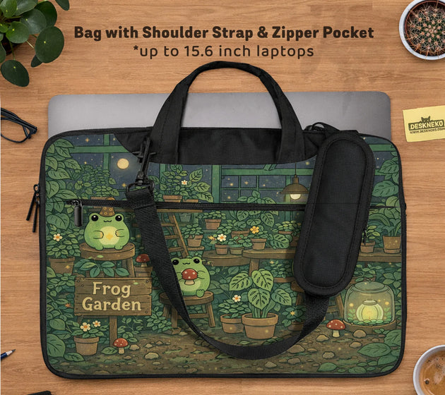 Frog Garden Laptop Sleeve - Deskneko