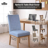 Blue gingham desk chair cover