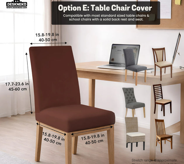Mahogany brown desk chair cover