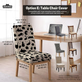 Black cat desk chair cover