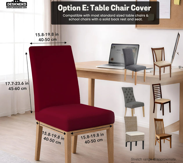 Burgundy office chair cover for desk chairs and home offices