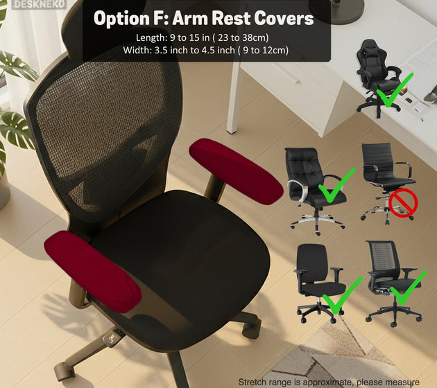 Burgundy office chair cover for desk chairs and home offices