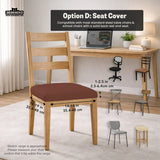 Mahogany brown desk chair cover