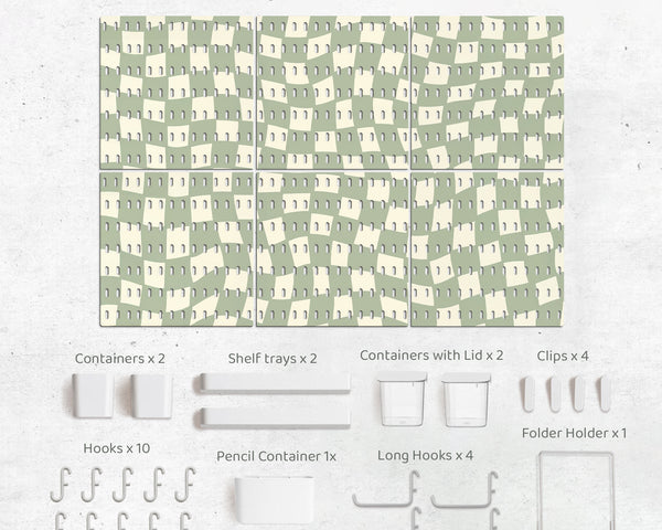 Green checker pegboard
