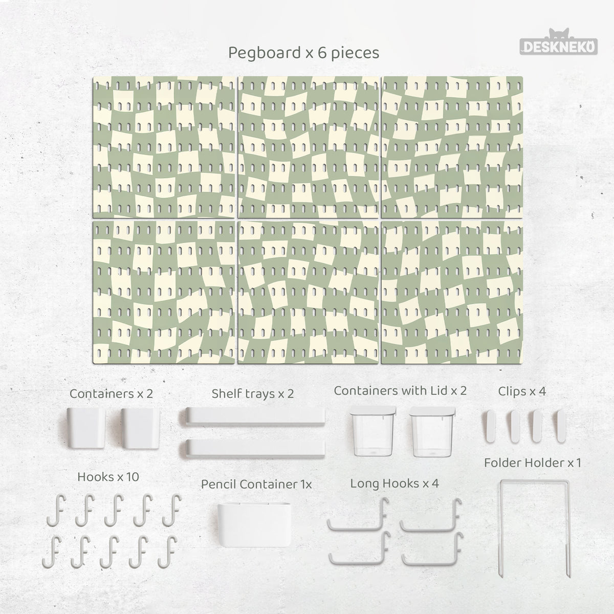 Green checker pegboard
