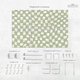 Green checker pegboard