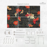 Koi fish pegboard set