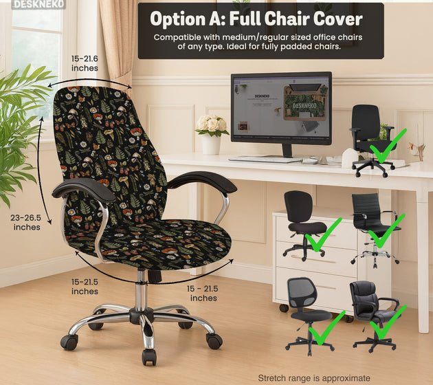 Woodland pattern desk chair cover