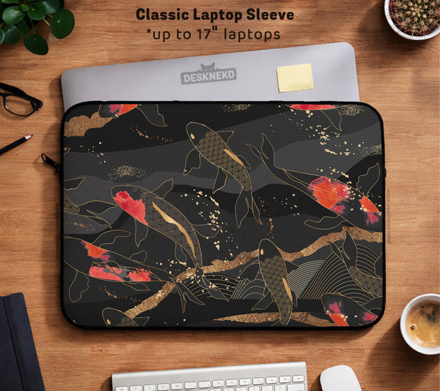 Koi waves laptop sleeve