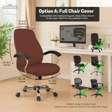 Mahogany brown desk chair cover