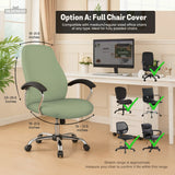 Sage green office chair cover