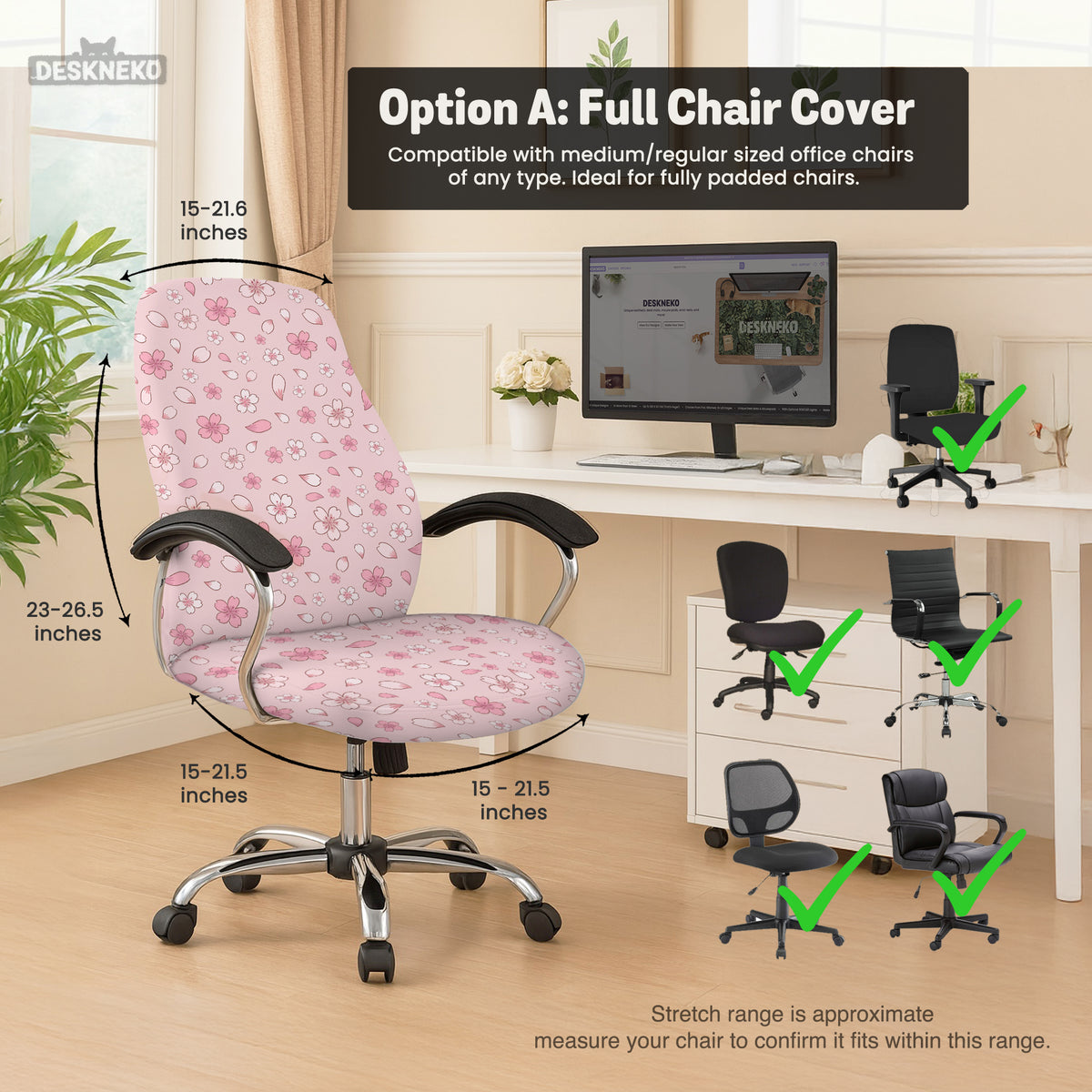 Sakura blossom desk chair cover