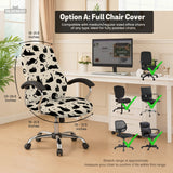 Black cat desk chair cover