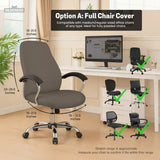 Cocoa Brown Desk Chair Cover - Deskneko