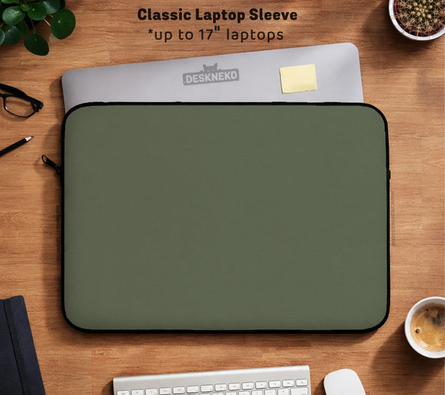 Midnight olive laptop sleeve