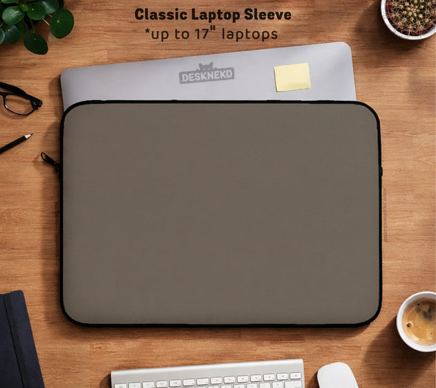 Cocoa laptop sleeve case, minimalist padded notebook cover