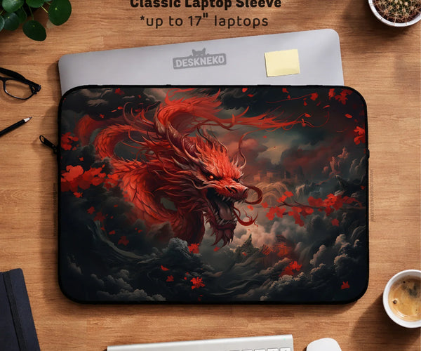 Red Dragon Laptop Sleeve & Bag - Deskneko