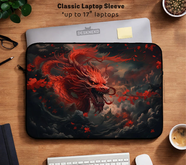 Red dragon laptop sleeve & bag