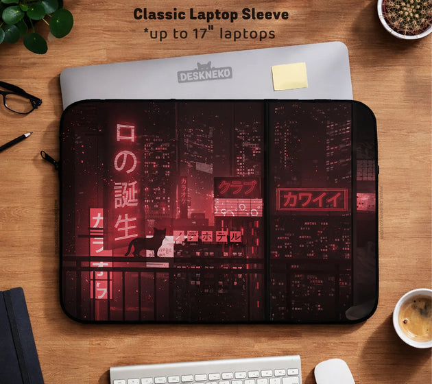 Red cyberpunk laptop sleeve & bag