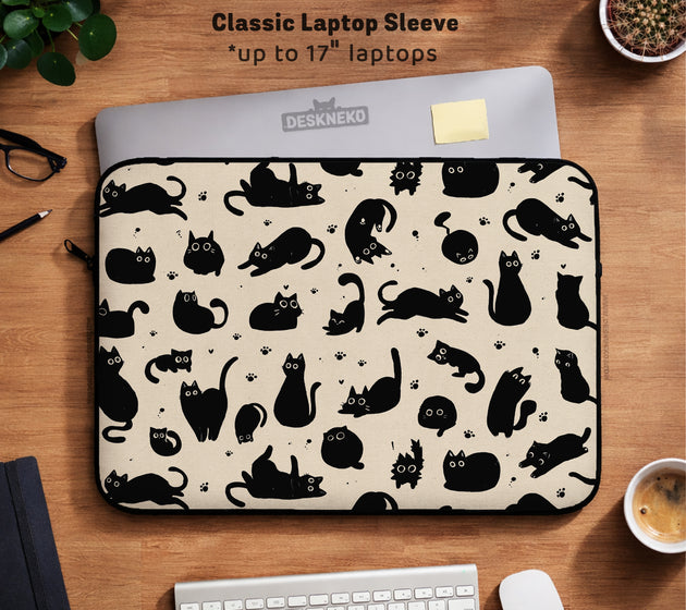 Cat pattern laptop sleeve