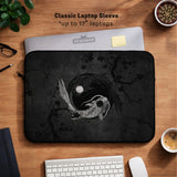 Dark koi yin yang laptop sleeve & bag, japanese ink case
