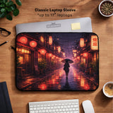 Lofi anime laptop sleeve & bag japanese rainy street aesthetic